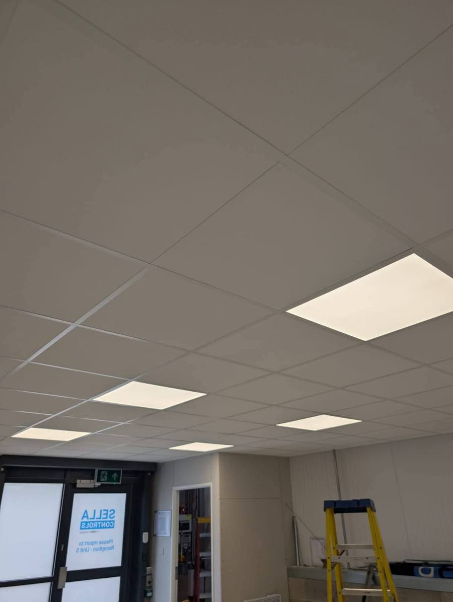 LED ceiling panel installation